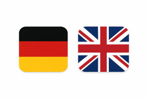 Deutschland und Grossbritannien Flaggen